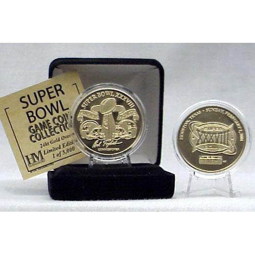 24kt Gold Super Bowl XXXVIII flip coin