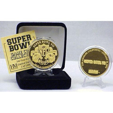 24kt Gold Super Bowl VII flip coin