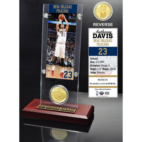 Anthony Davis Ticket & Bronze Coin Acrylic Desk Top