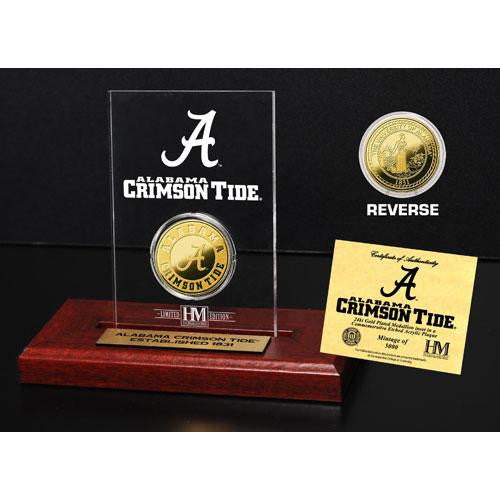 University of Alabama 24KT Gold Coin Etched Acrylic