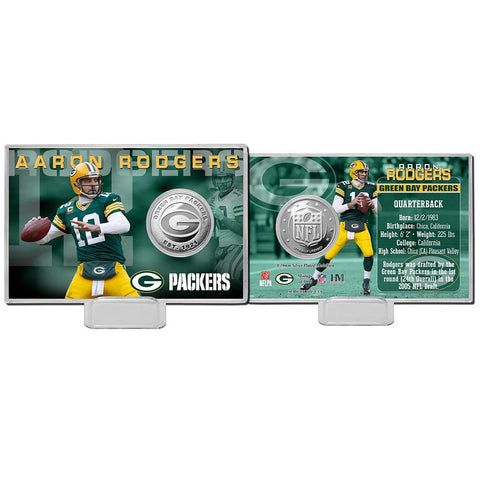 Aaron Rodgers Silver Coin Card