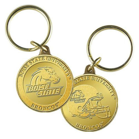 Boise State University Bronze Coin Keychain