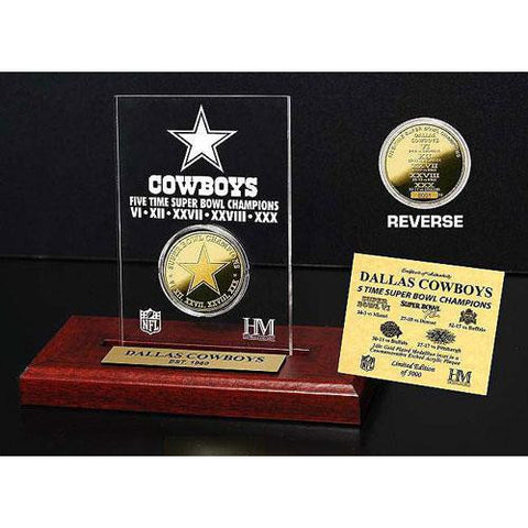 Dallas Cowboys 5x SB Champs Etched Acrylic