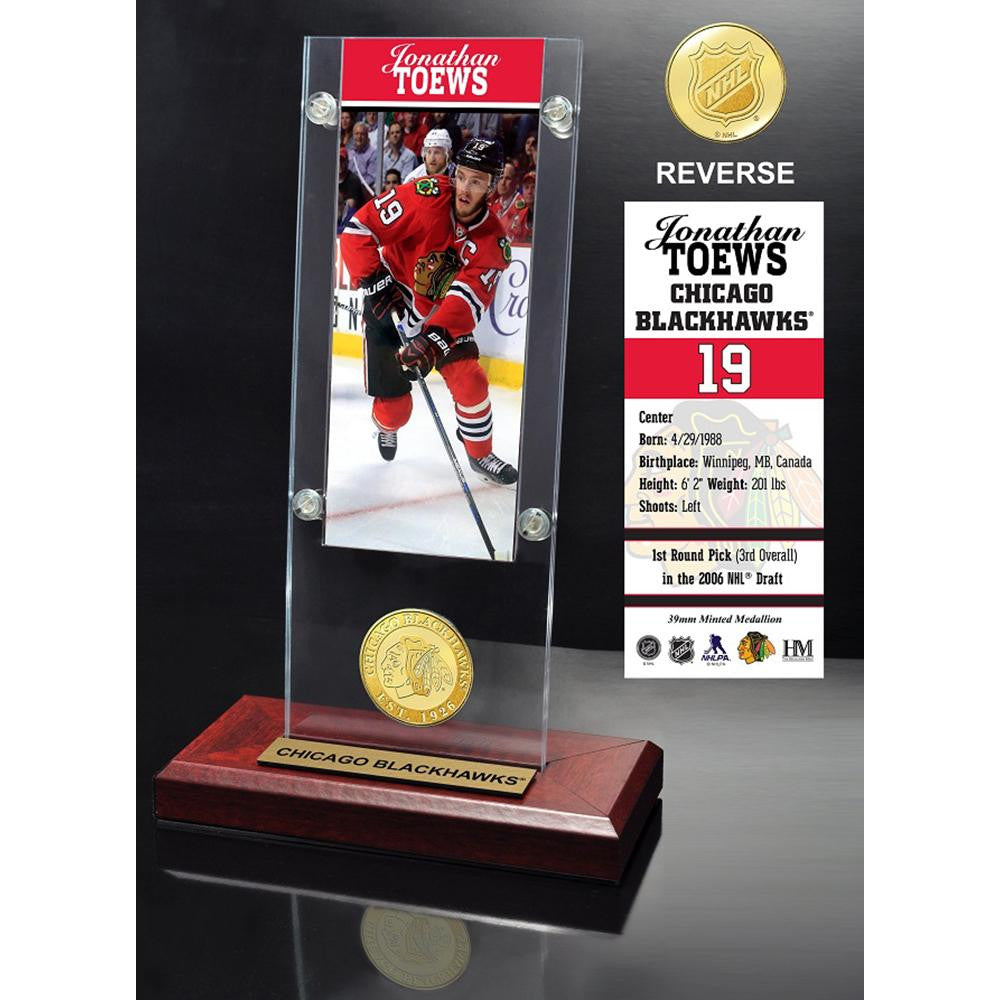 Jonathan Toews Ticket & Bronze Coin Acrylic Desk Top