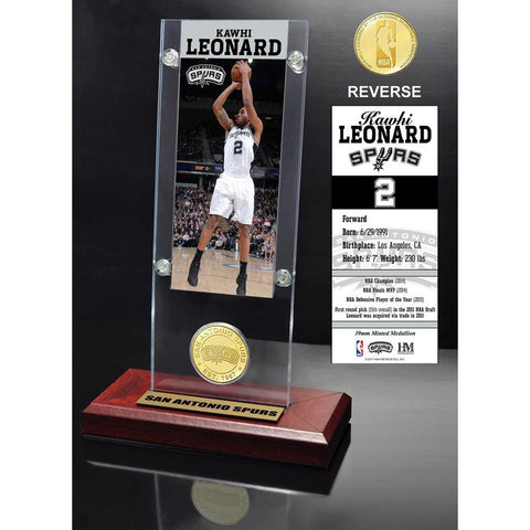 Kawhi Leonard Ticket & Minted Coin Desktop Acrylic