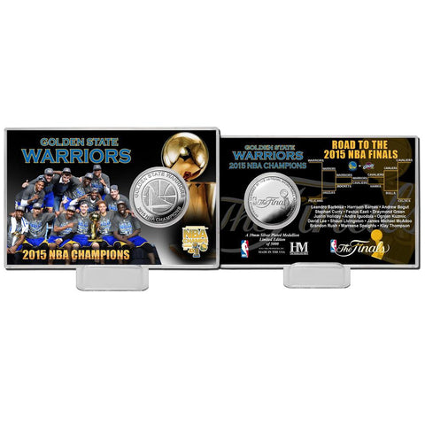 Golden State Warriors 2015 NBA Finals Champions Silver Coin Card