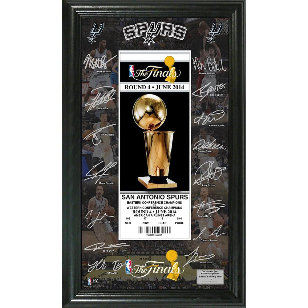 San Antonio Spurs 2014 NBA Finals Signature Ticket