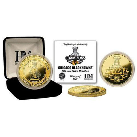 Chicago Blackhawks 2010 Stanley Cup Champions 24KT Gold Coin