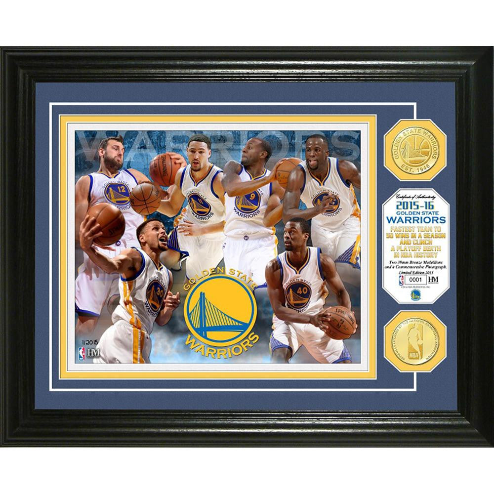 Golden State Warriors Season Record Bronze Coin Photo Mint