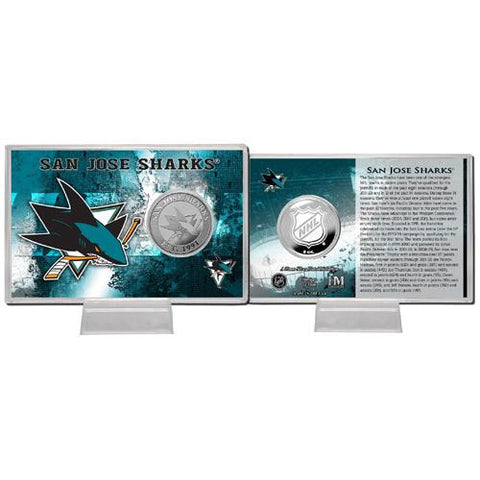 San Jose Sharks NHL San Jose Sharks Silver Coin Card