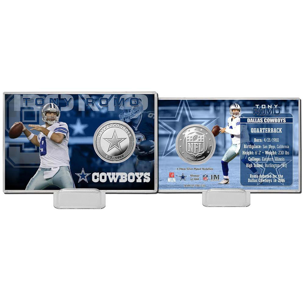 Tony Romo Silver Coin Card