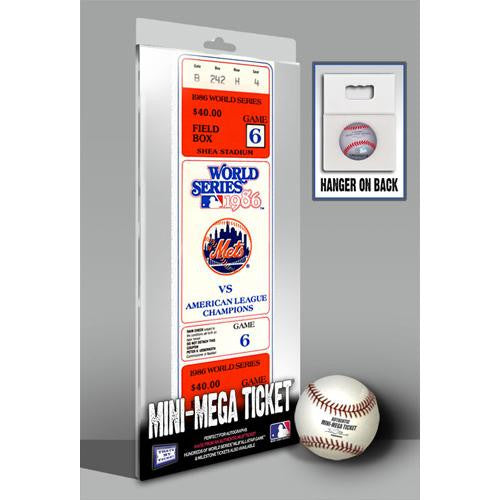 1986 World Series Game 6 Mini-Mega Ticket - New York Mets