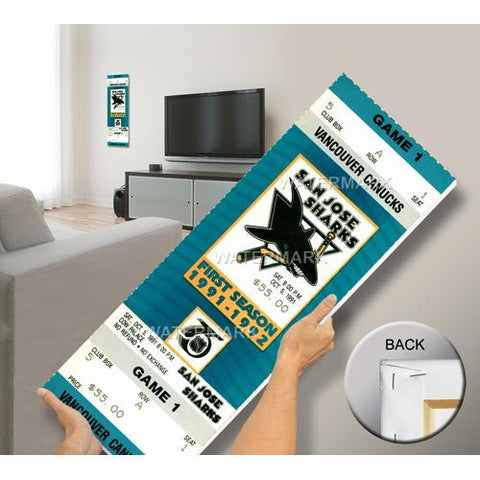 San Jose Sharks First NHL Game Mega Ticket