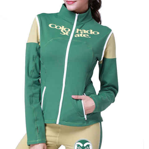 Colorado State Rams NCAA Womens Yoga Jacket (Green) (Small)