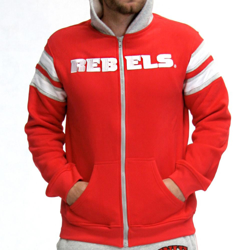 UNLV Runnin Rebels NCAA Mens Full-Zip Hoddie (Red) (Medium)