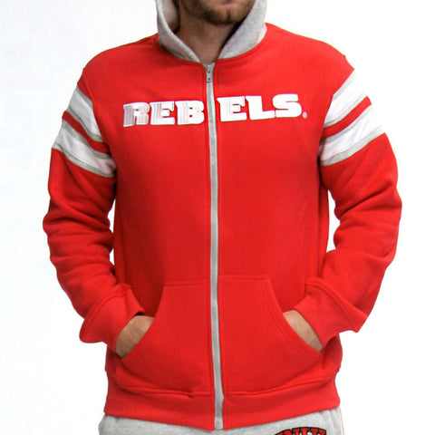 UNLV Runnin Rebels NCAA Mens Full-Zip Hoddie (Red) (Large)