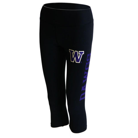 Washington Huskies NCAA Womens Yoga Pant (Black) (Small)