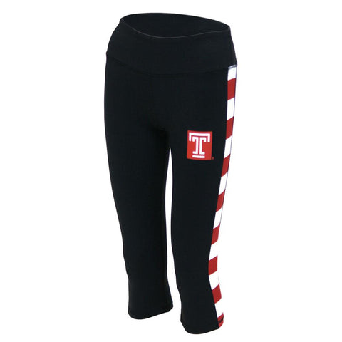 Temple Owls NCAA Womens Yoga Pant (Black) (Large)