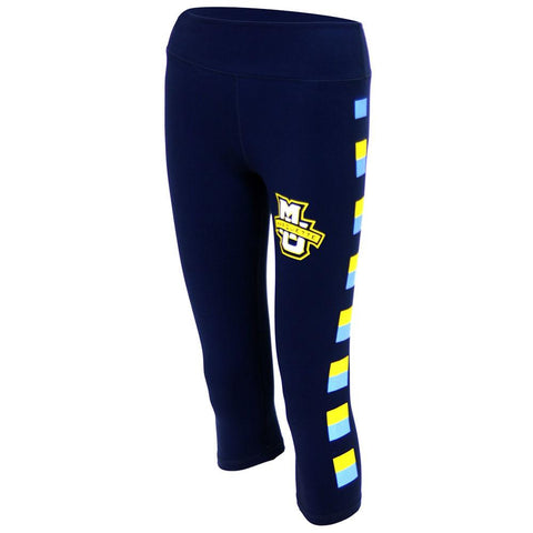 Marquette Golden Eagles NCAA Womens Yoga Pant (Navy Blue) (Medium)