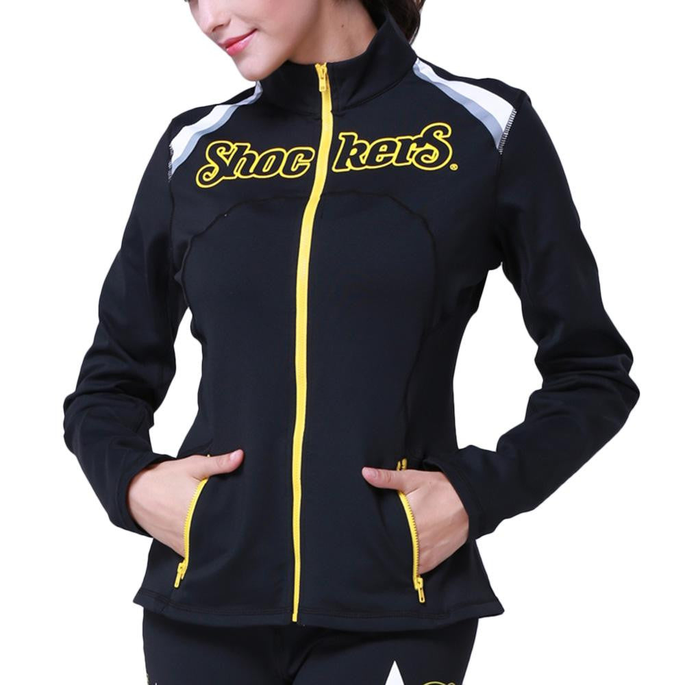 Wichita State Shockers NCAA Womens Yoga Jacket (Black)