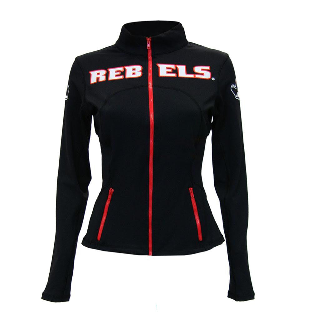 UNLV Runnin Rebels NCAA Womens Yoga Jacket (Black) (Medium)