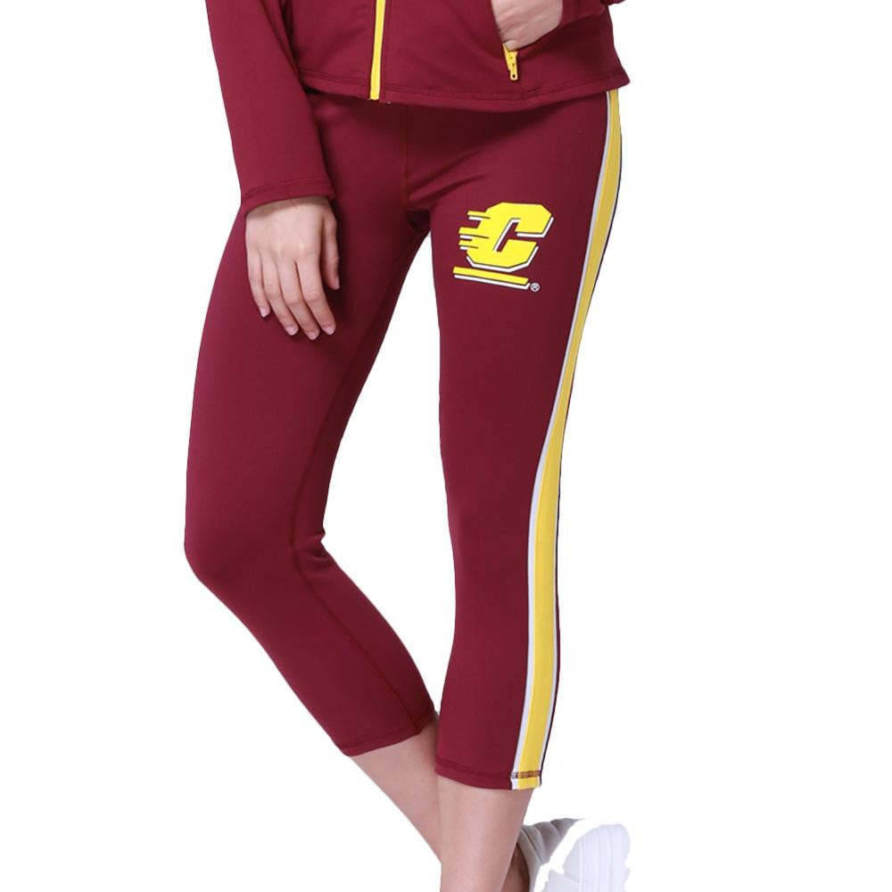 Central Michigan Chippewas NCAA Womens Yoga Pant (Maroon) (Large)