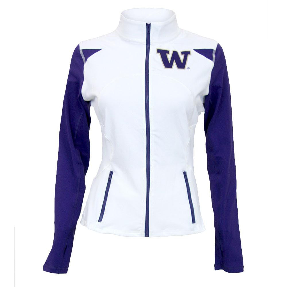 Washington Huskies NCAA Womens Yoga Jacket (White)