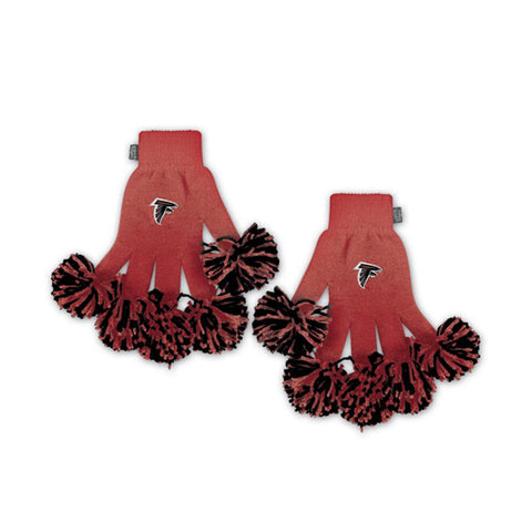 Atlanta Falcons NFL Spirit Fingerz Embroidered Pom Gloves