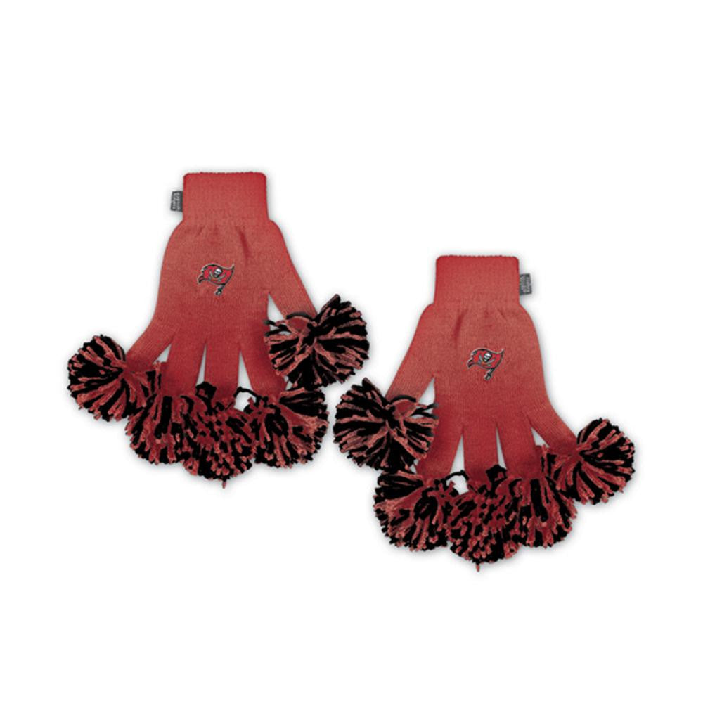 Tampa Bay Buccaneers NFL Spirit Fingerz Embroidered Pom Gloves