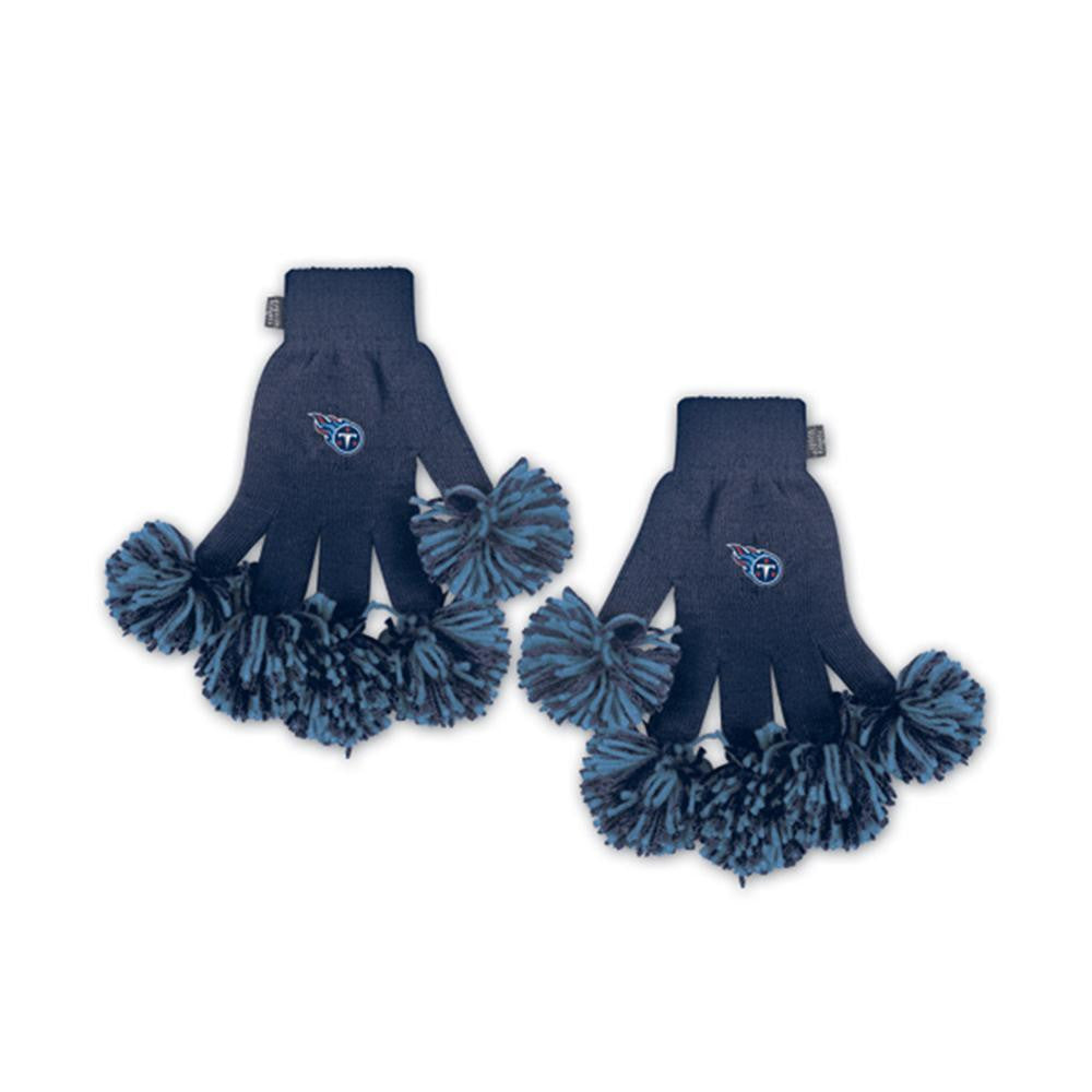 Tennessee Titans NFL Spirit Fingerz Embroidered Pom Gloves
