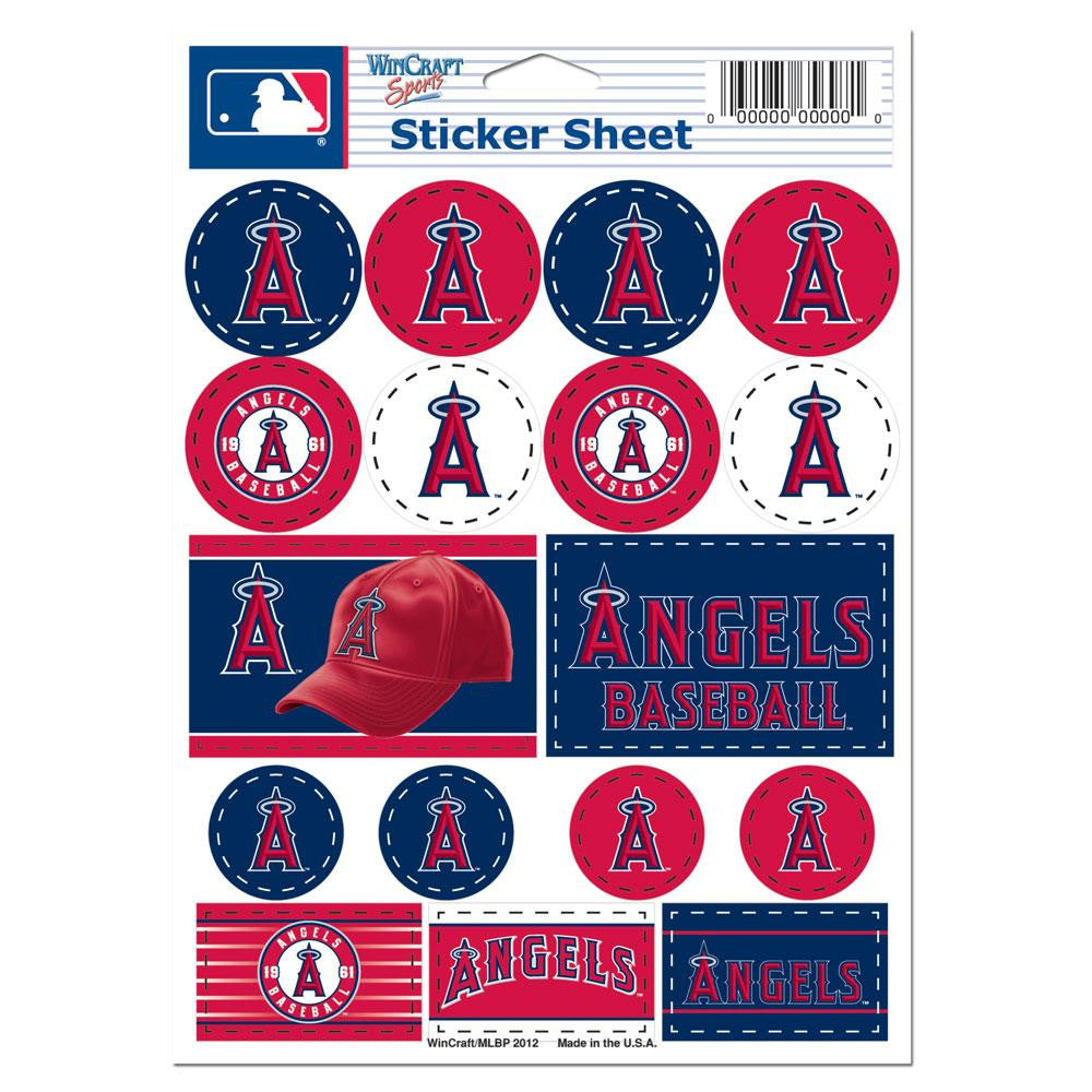 Los Angeles Angels MLB Vinyl Sticker Sheet 5 x 7