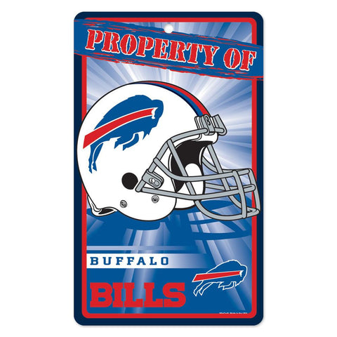 Buffalo Bills NFL Property Of Plastic Sign (7.25in x 12in)