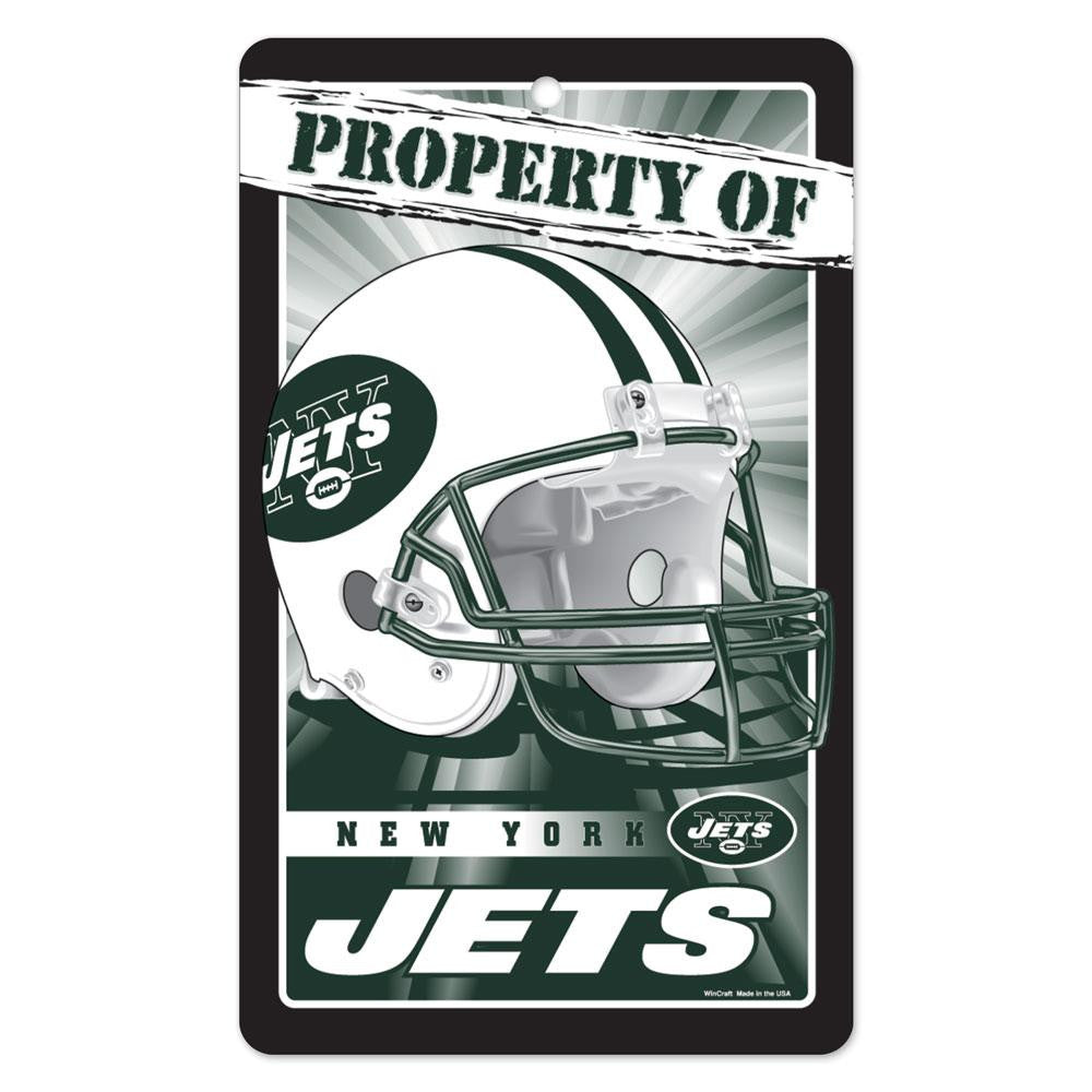 New York Jets NFL Property Of Plastic Sign (7.25in x 12in)