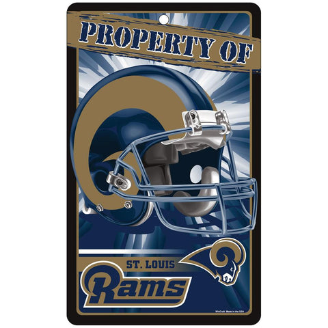 St. Louis Rams NFL Property Of Plastic Sign (7.25in x 12in)