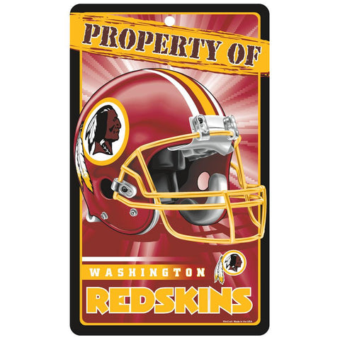 Washington Redskins NFL Property Of Plastic Sign (7.25in x 12in)