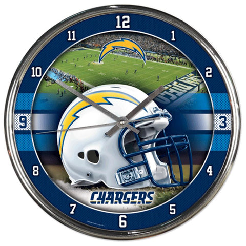 San Diego Chargers NFL Chrome Round Clock