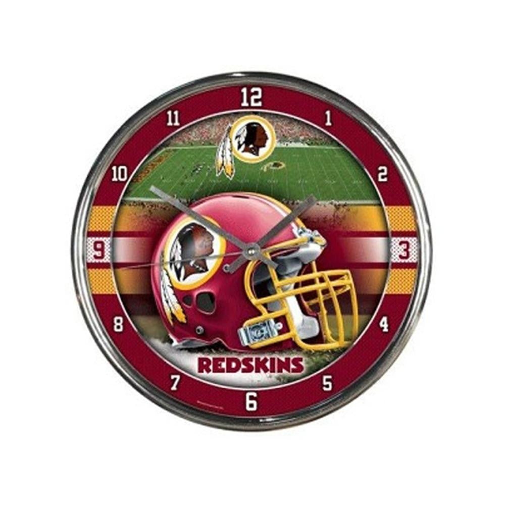 Washington Redskins NFL Chrome Round Clock