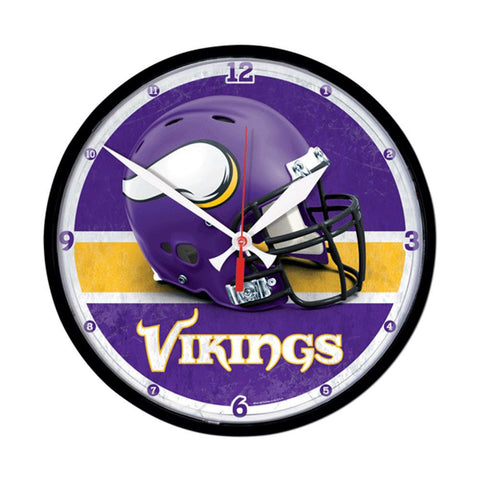 Minnesota Vikings NFL Round Wall Clock