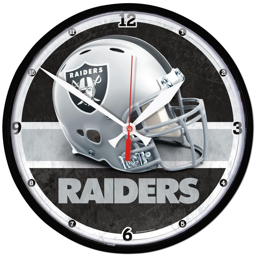 Oakland Raiders NFL Round Wall Clock
