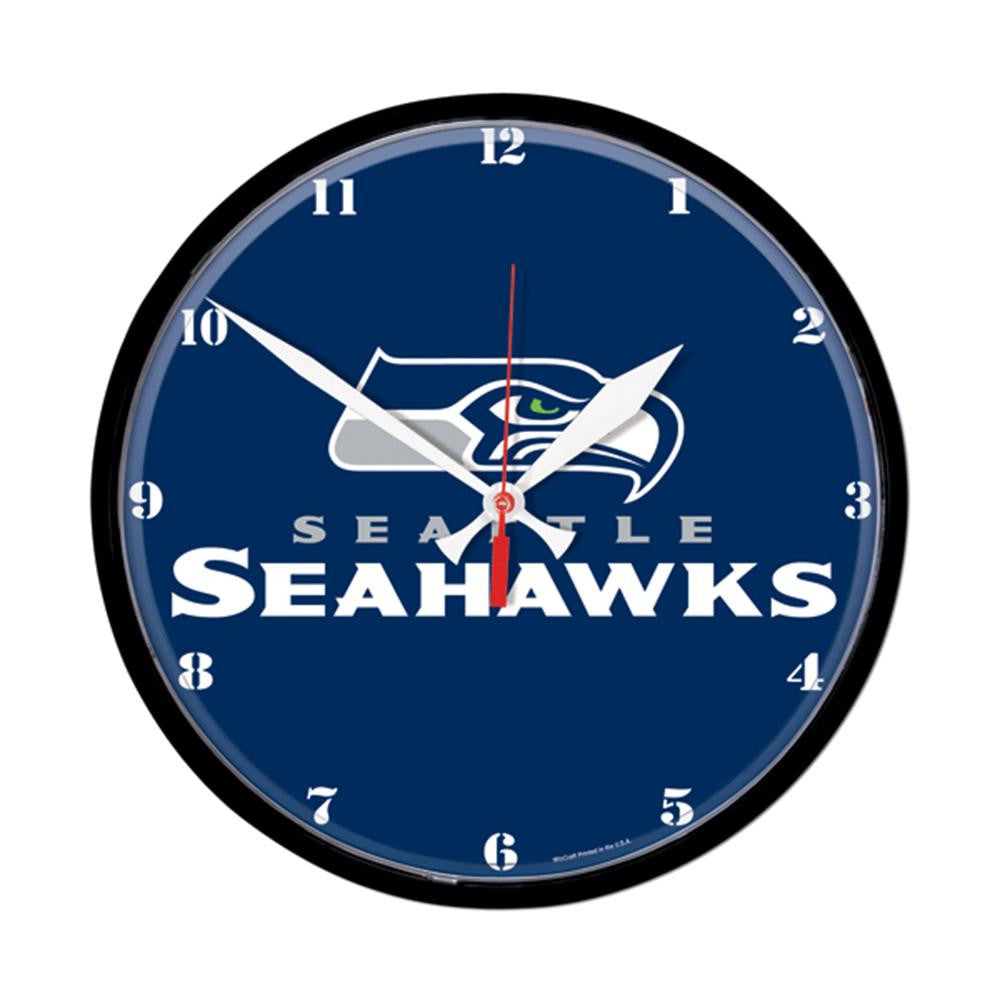 Seattle Seahawks NFL Round Wall Clock