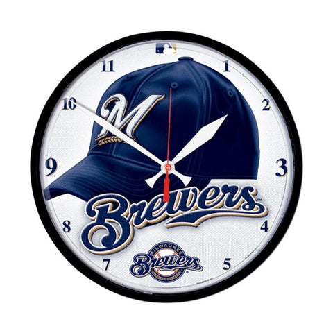 Milwaukee Brewers MLB Round Wall Clock