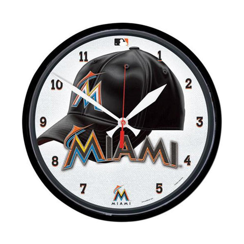 Miami Marlins MLB Round Wall Clock