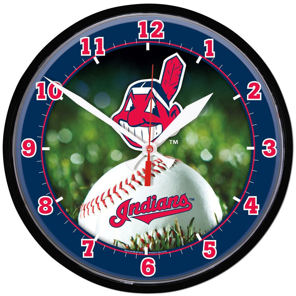 Cleveland Indians MLB Round Wall Clock