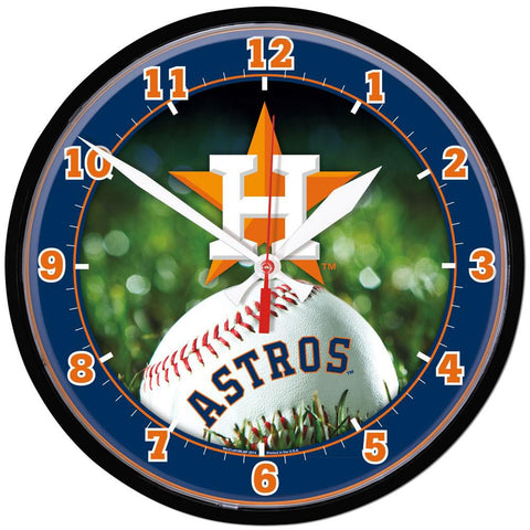 Houston Astros MLB Round Wall Clock