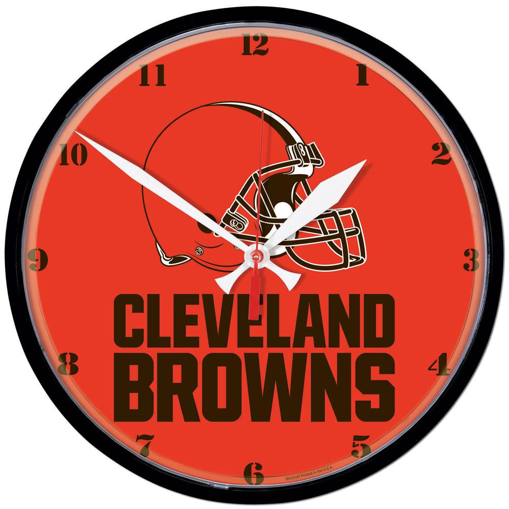 Cleveland Browns NFL Round Wall Clock