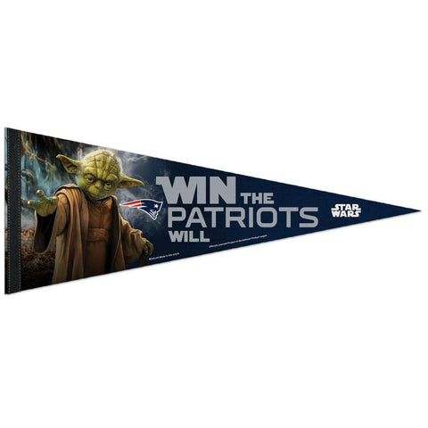 New England Patriots NFL Star Wars Yoda Premium Pennant (12in. x 30in.)