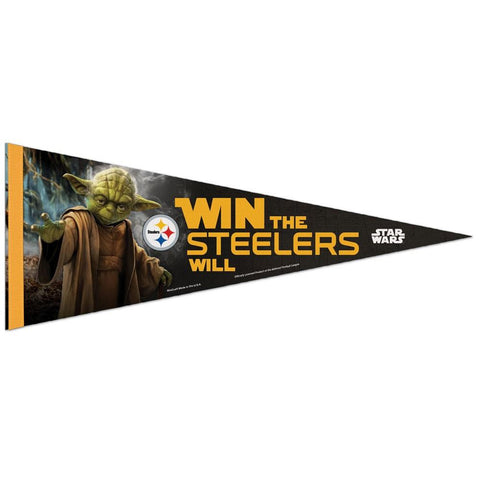 Pittsburgh Steelers NFL Star Wars Yoda Premium Pennant (12in. x 30in.)