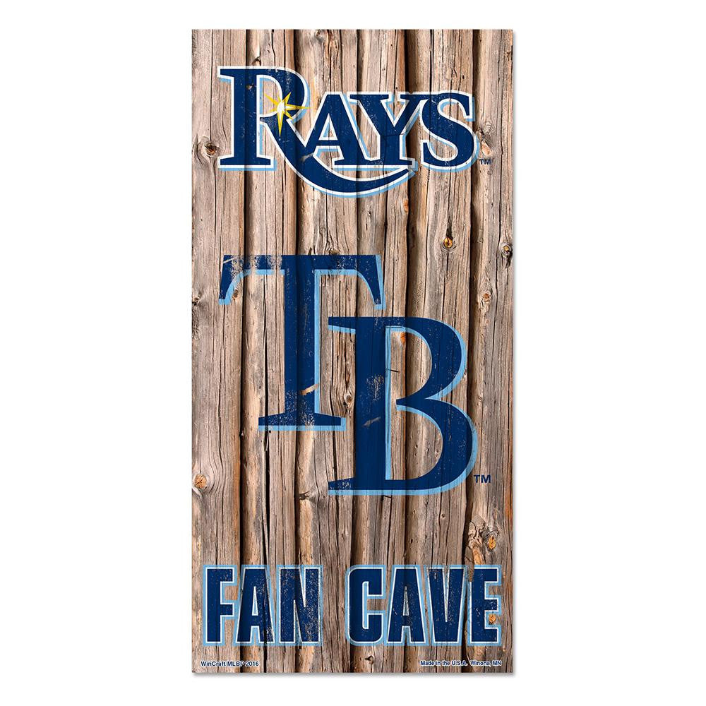 Tampa Bay Rays MLB Fan Cave Retro Wood Sign (6in x12 in)