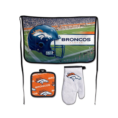 Denver Broncos NFL Premium 3-Piece Barbeque Tailgate Set
