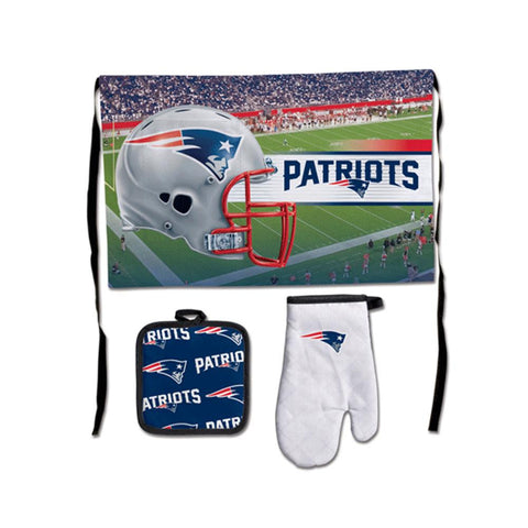 New England Patriots NFL Premium 3-Piece Barbeque Tailgate Set